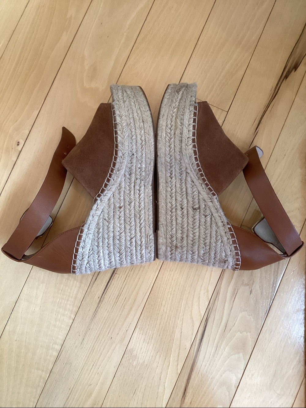 Marc Fisher brown suede Adalyn Espadrille wedge sandals. Women’s size 7.5 - Picture 9 of 16